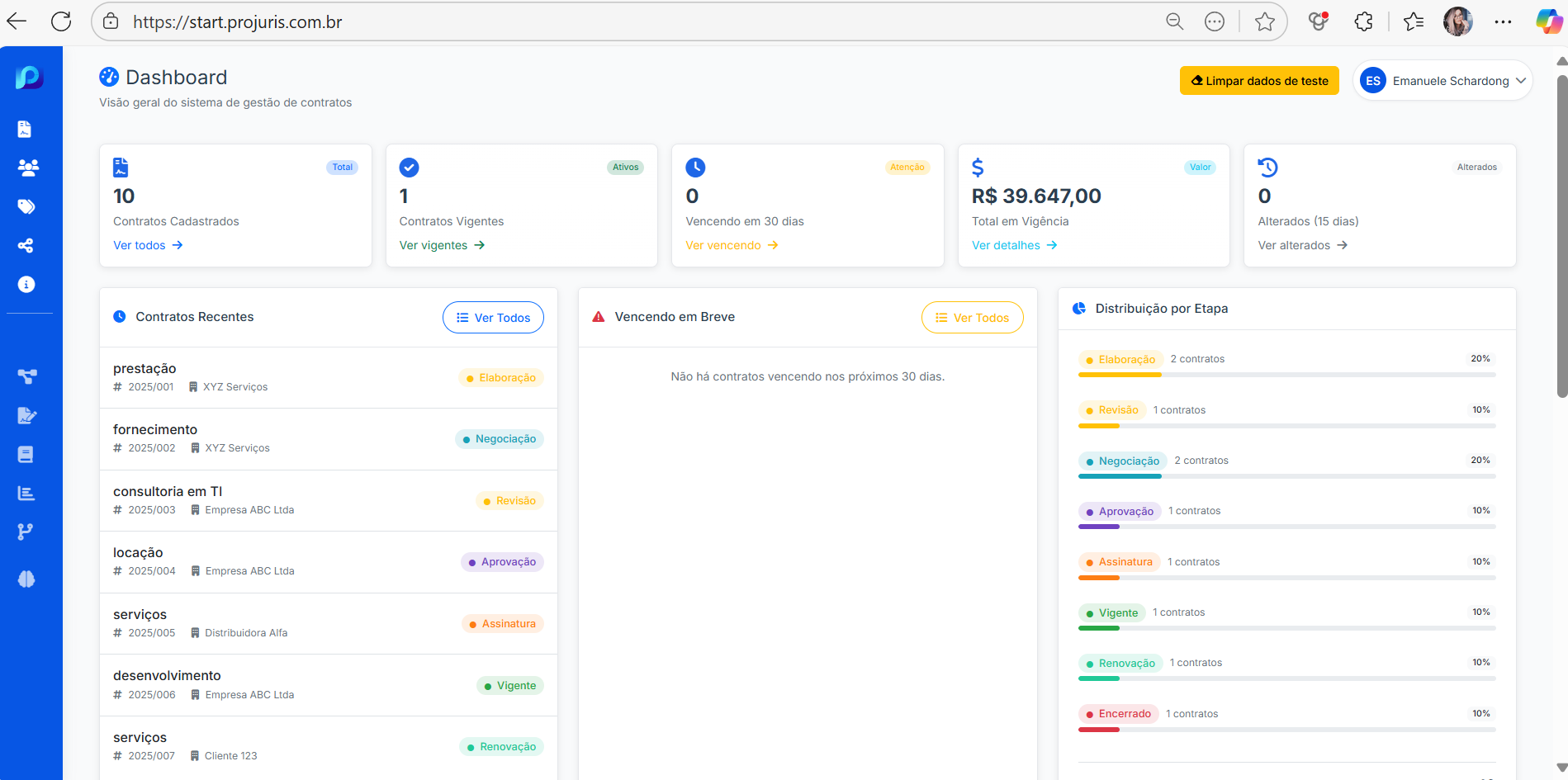 Interface do START